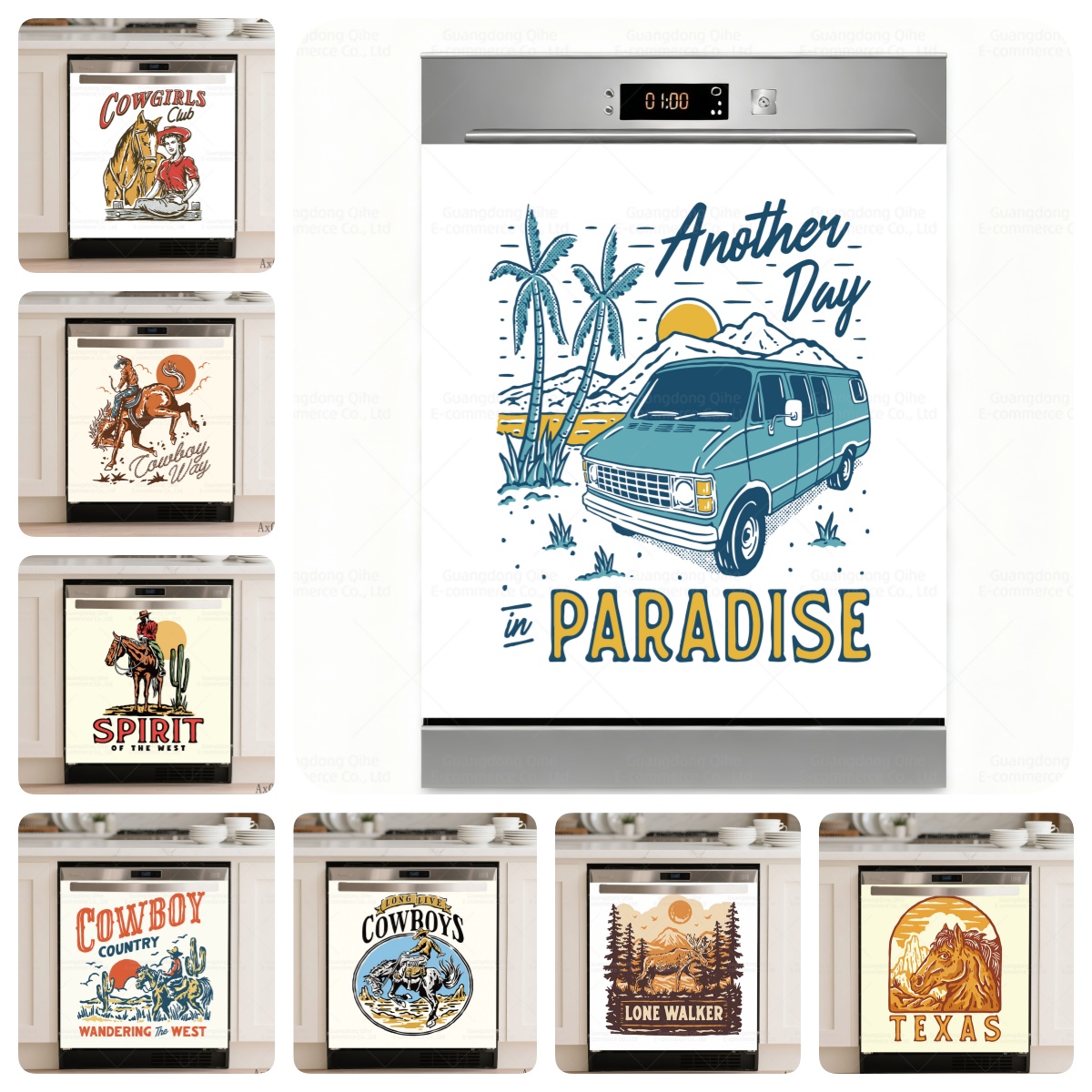 Furniture Paradise & Hardware Ghaziabad Reviews - ملصقات غسالة الأطباق بتصميم رعاة البقر