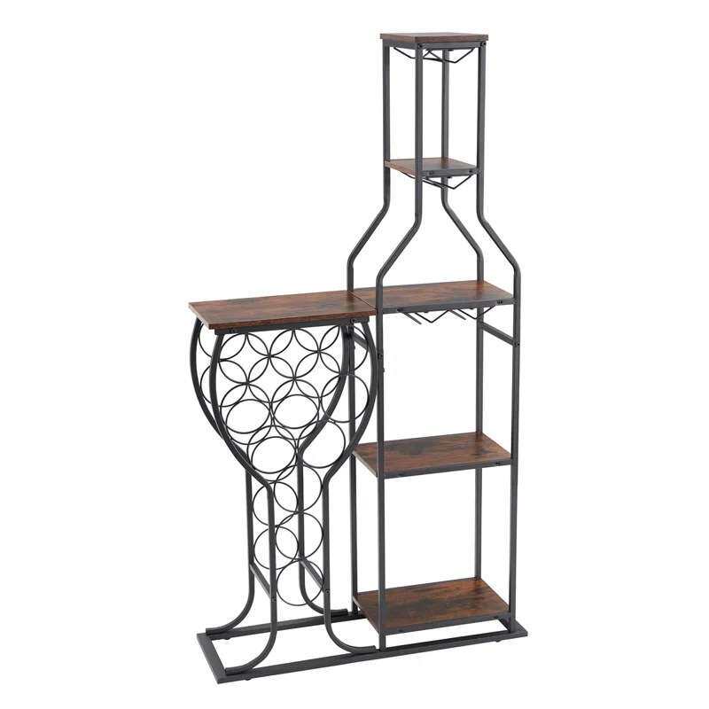 Z. A. Furniture - حامل زجاجات نبيذ وحامل أكواب على