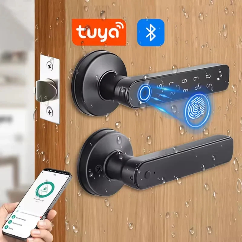 Door Handle Bar - قفل باب ذكي ببصمة الإصبع يعمل