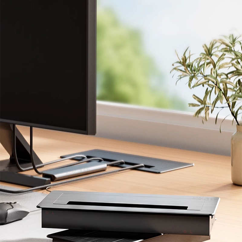 Furniture Hardware Outlet - غطاء فتحة الكابلات المستطيل من سبائك