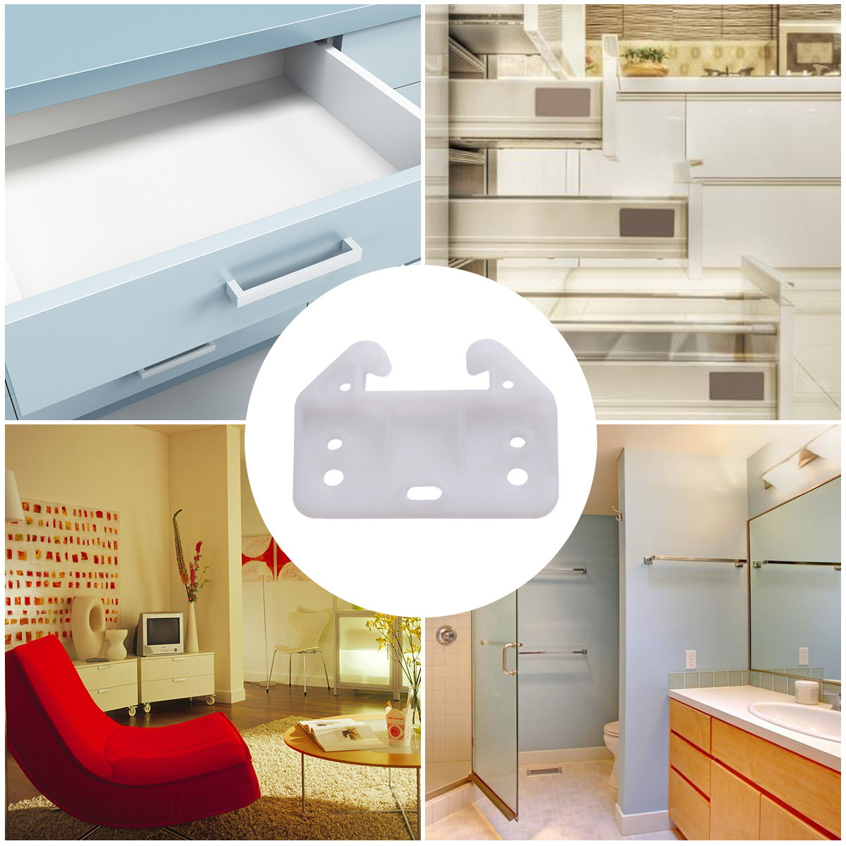 100 قطعة من دعامات الألواح الخ - مراجعة Furniture Hardware With Backplate وسعره