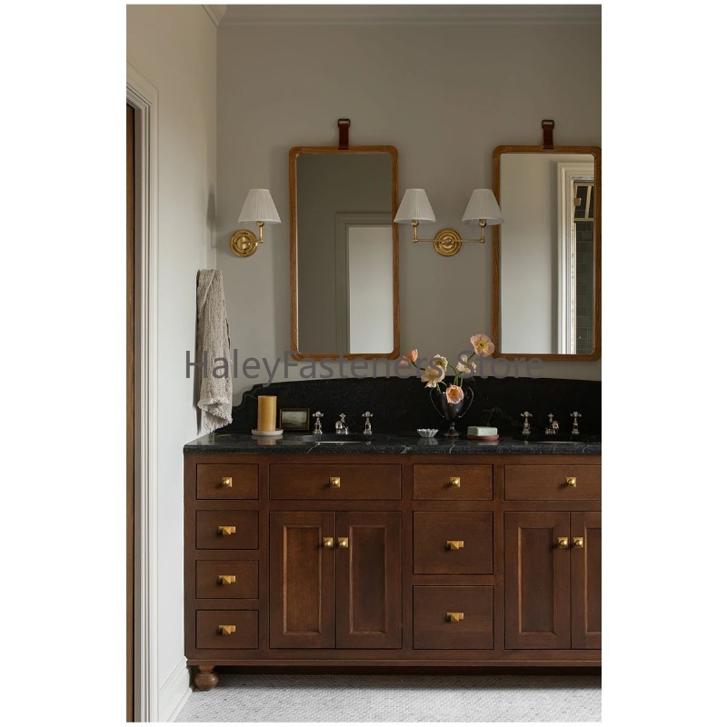مقابض خزانة نحاسية عتيقة من من - مراجعة Furniture Hardware With Backplate وسعره