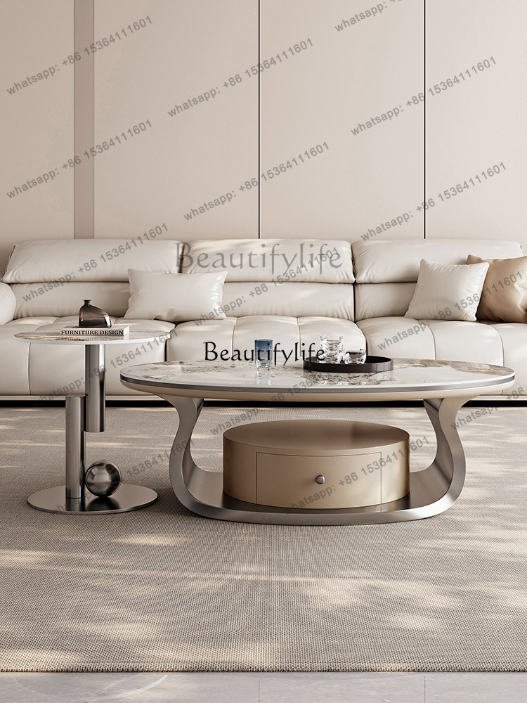 طاولة قهوة بيضاوية فاخرة من أل - مراجعة Z. A. Furniture وسعره
