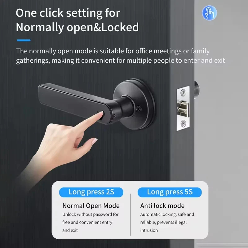 قفل باب ذكي ببصمة الإصبع يعمل  - مراجعة Door Handle Bar وسعره