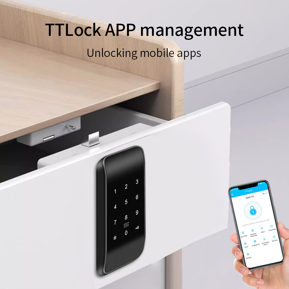 TTLOCK 13.56Mhz بصمة قفل للدرج - مراجعة Furniture Hardware Locks وسعره