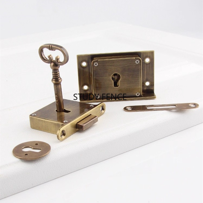 1 قطعة قفل للدرج المعدني العتي - مراجعة Furniture Hardware Locks وسعره