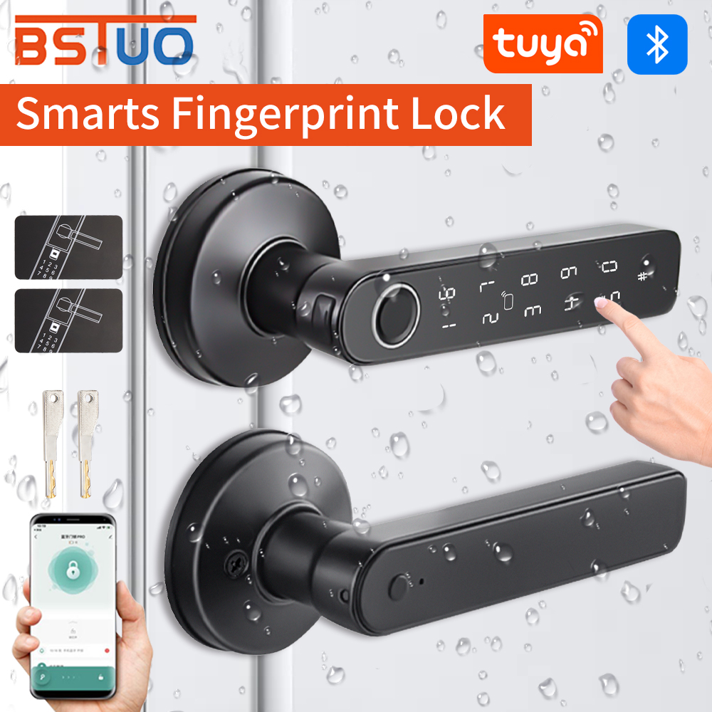 قفل الباب الذكي Tuya Bluetooth - مراجعة Door Handle Bar وسعره